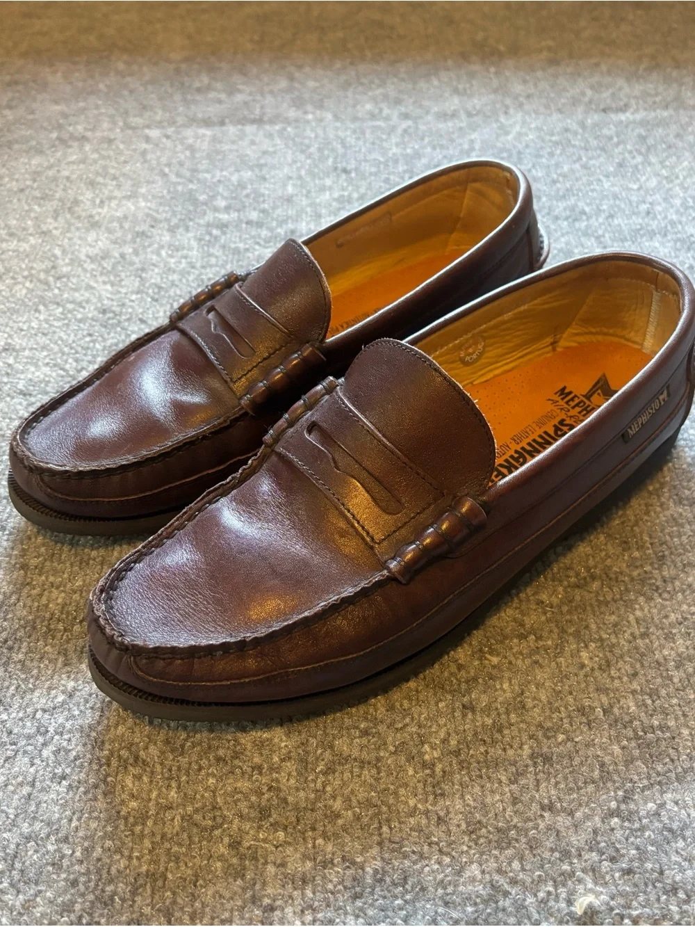 MEPHISTO Air Relax Spinnaker Brown Leather Slip On Loafers Men’s Size 11 US